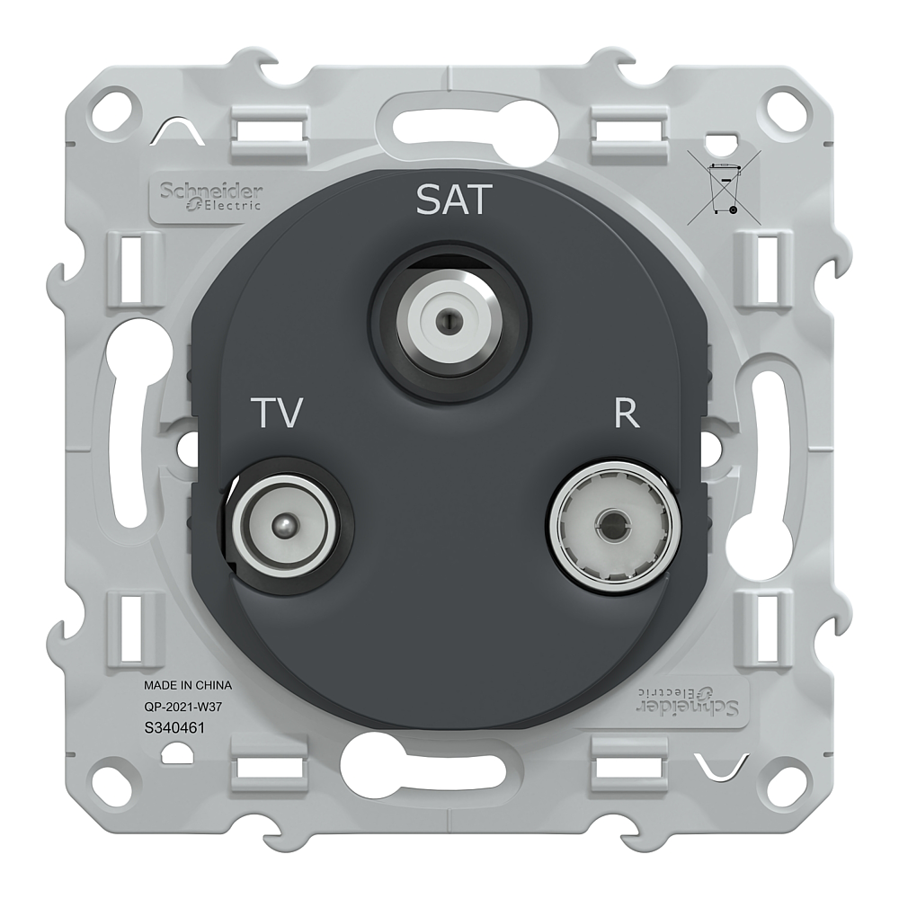 Prise TV-R-SAT Anthracite